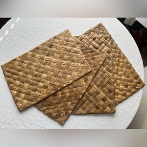 4 Boho natural fiber grass placemats